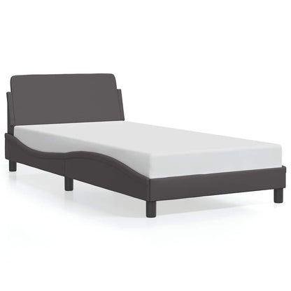 Bettgestell "Dover" Grau 100x200 cm Kunstleder