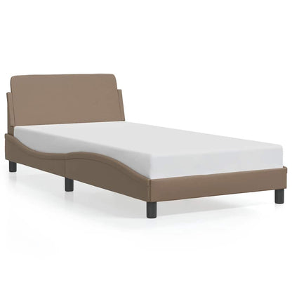 Bettgestell "Dover" Cappuccino 100x200 cm Kunstleder
