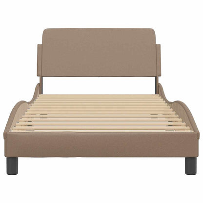 Bettgestell "Dover" Cappuccino 100x200 cm Kunstleder