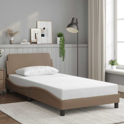 Bettgestell "Dover" Cappuccino 100x200 cm Kunstleder
