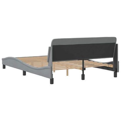 Bettgestell "Dover" Hellgrau 120x200 cm Stoff