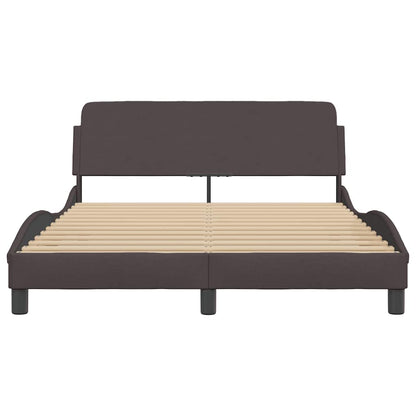 Bettgestell "Dover" Dunkelbraun 120x200 cm Stoff