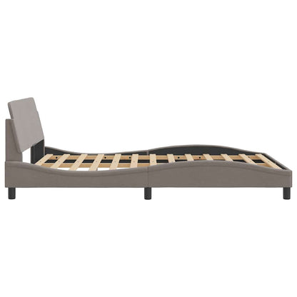 Bettgestell "Dover" Taupe 120x200 cm Stoff