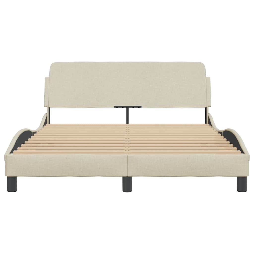 Bettgestell "Dover" Creme 120x200 cm Stoff