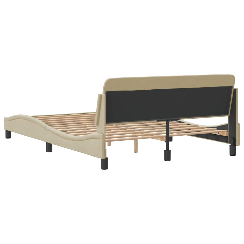 Bettgestell "Dover" Creme 120x200 cm Stoff