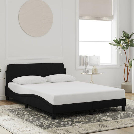 Bed frame without mattress Black 120x200 cm Velvet