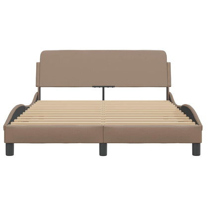 Bettgestell "Dover" Cappuccino 120x200 cm Kunstleder