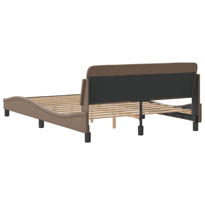 Bettgestell "Dover" Cappuccino 120x200 cm Kunstleder