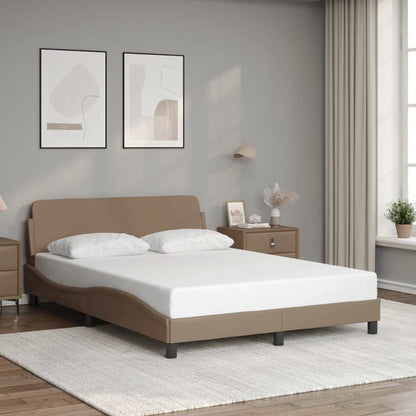 Bettgestell "Dover" Cappuccino 120x200 cm Kunstleder