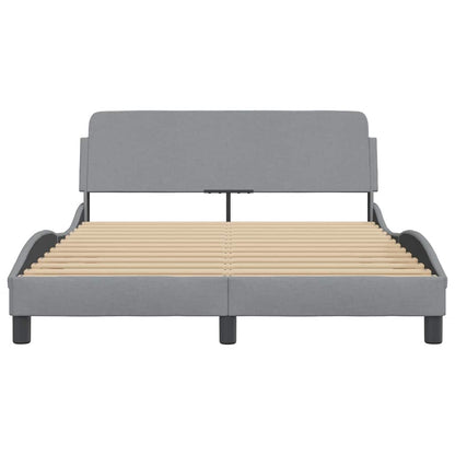 Bettgestell "Dover" Hellgrau 140x190 cm Stoff