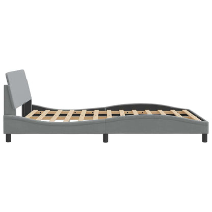 Bettgestell "Dover" Hellgrau 140x190 cm Stoff