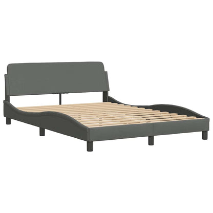 Bettgestell "Dover" Dunkelgrau 140x190 cm Stoff