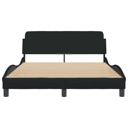Bettgestell "Dover" Schwarz 140x190 cm Stoff