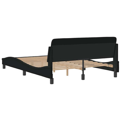 Bettgestell "Dover" Schwarz 140x190 cm Stoff