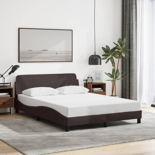 Bettgestell "Dover" Dunkelbraun 140x190 cm Stoff
