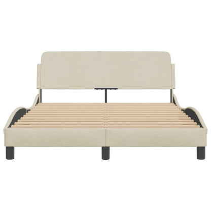 Bettgestell "Dover" Creme 140x190 cm Stoff