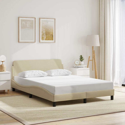 Bettgestell "Dover" Creme 140x190 cm Stoff