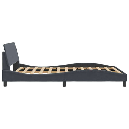Bettgestell "Dover" Dunkelgrau 140x190 cm Samt