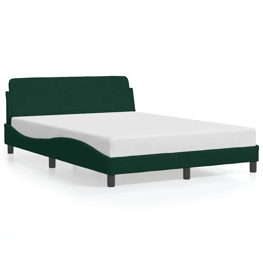 Bettgestell "Dover" Dunkelgrün 140x190 cm Samt