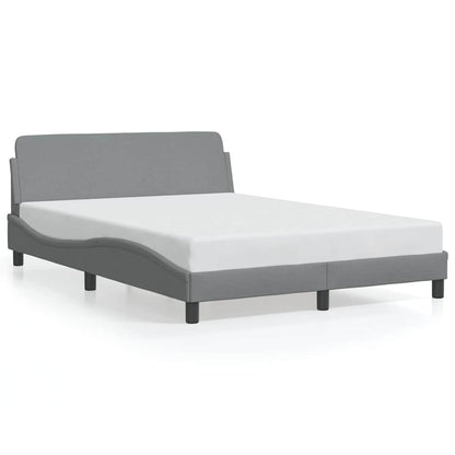 Bettgestell "Dover" Hellgrau 140x200 cm Stoff