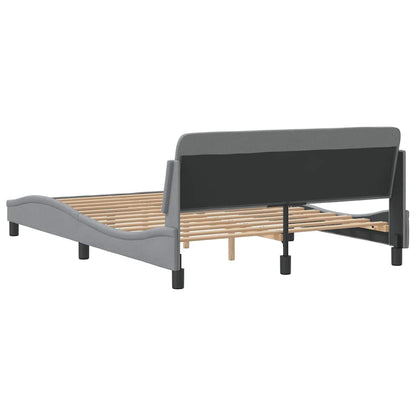 Bettgestell "Dover" Hellgrau 140x200 cm Stoff