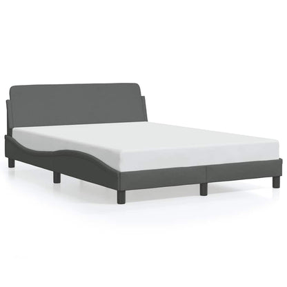 Bettgestell "Dover" Dunkelgrau 140x200 cm Stoff