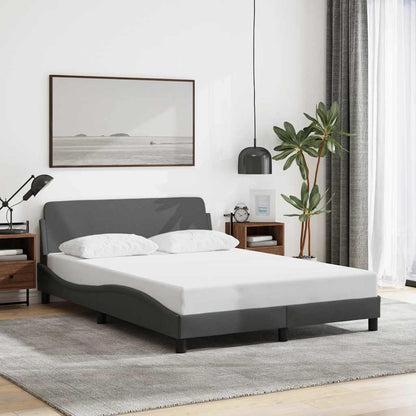 Bettgestell "Dover" Dunkelgrau 140x200 cm Stoff