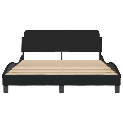 Bettgestell "Dover" Schwarz 140x200 cm Stoff