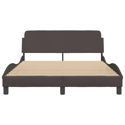 Bettgestell "Dover" Dunkelbraun 140x200 cm Stoff