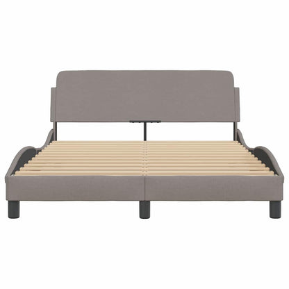 Bettgestell "Dover" Taupe 140x200 cm Stoff