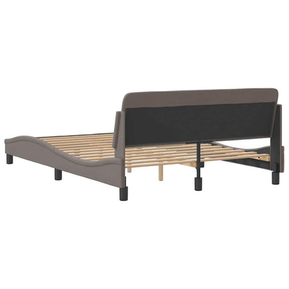 Bettgestell "Dover" Taupe 140x200 cm Stoff