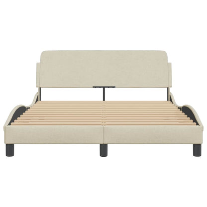 Bettgestell "Dover" Creme 140x200 cm Stoff