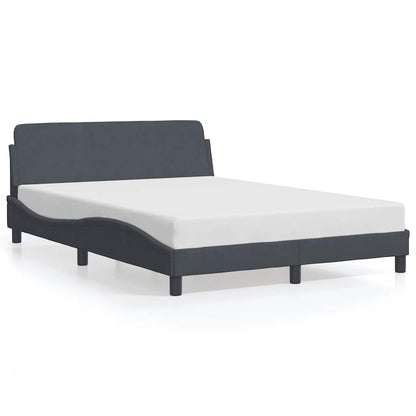 Bettgestell "Dover" Dunkelgrau 140x200 cm Samt