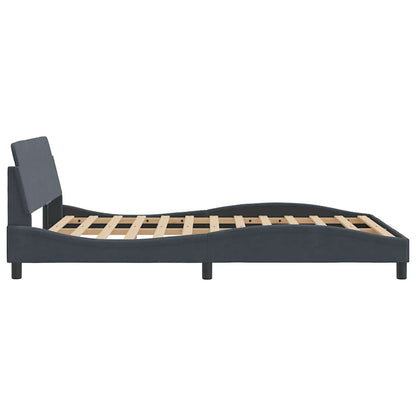 Bettgestell "Dover" Dunkelgrau 140x200 cm Samt