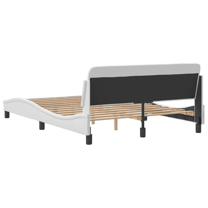 Bettgestell "Dover" Weiß 140x200 cm Kunstleder