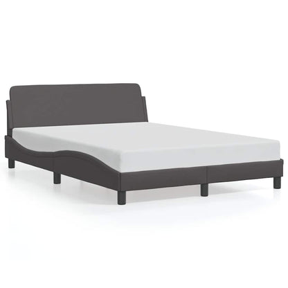 Bettgestell "Dover" Grau 140x200 cm Kunstleder