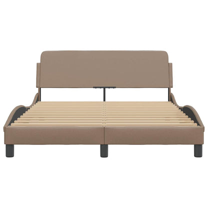 Bettgestell "Dover" Cappuccino 140x200 cm Kunstleder