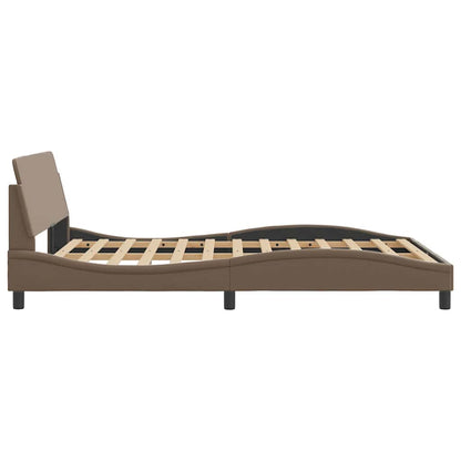Bettgestell "Dover" Cappuccino 140x200 cm Kunstleder