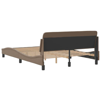 Bettgestell "Dover" Cappuccino 140x200 cm Kunstleder