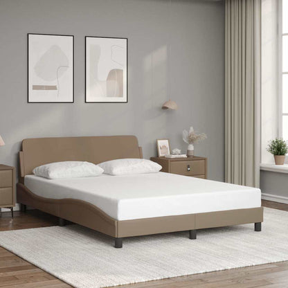 Bettgestell "Dover" Cappuccino 140x200 cm Kunstleder