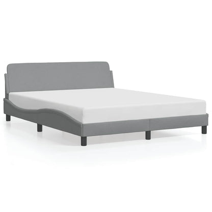 Bettgestell "Dover" Hellgrau 160x200 cm Stoff