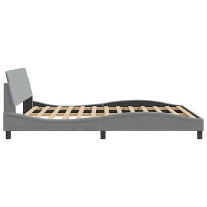 Bettgestell "Dover" Hellgrau 160x200 cm Stoff