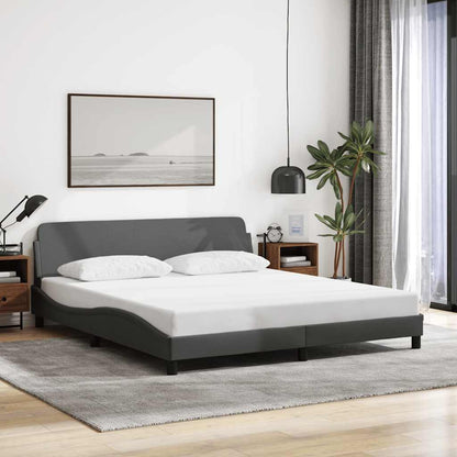 Bettgestell "Dover" Dunkelgrau 160x200 cm Stoff