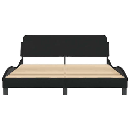 Bettgestell "Dover" Schwarz 160x200 cm Stoff