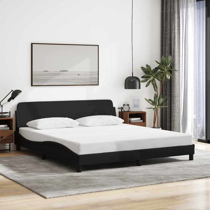 Bettgestell "Dover" Schwarz 160x200 cm Stoff
