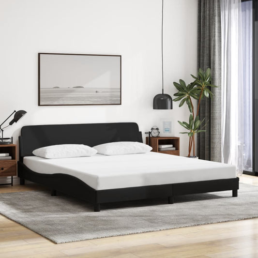 Bettgestell "Dover" Schwarz 160x200 cm Stoff