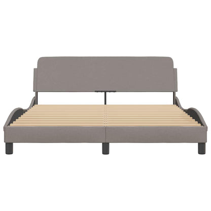 Bettgestell "Dover" Taupe 160x200 cm Stoff