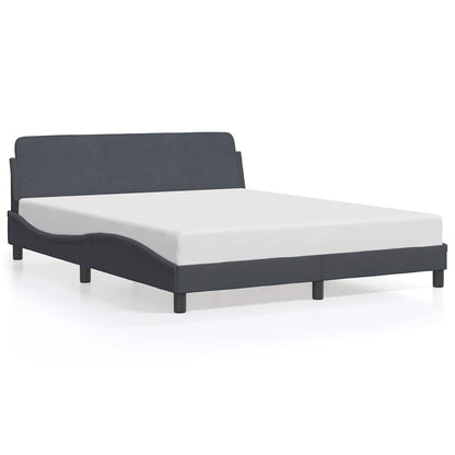 Bettgestell "Dover" Dunkelgrau 160x200 cm Samt