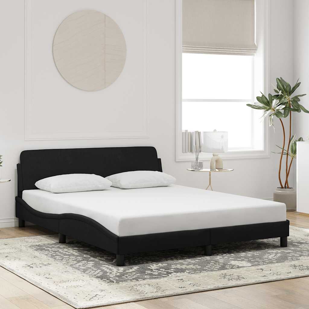 Bettgestell "Dover" Schwarz 160x200 cm Samt