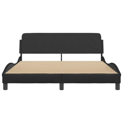 Bettgestell "Dover" Schwarz 160x200 cm Kunstleder